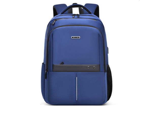 A Blue Business Casual Multi-layer Large Capacity Backpack