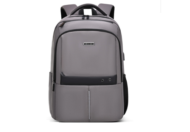 A Grey Business Casual Multi-layer Large Capacity Backpack