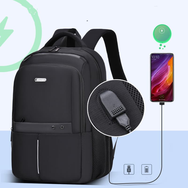 Business Casual Multi-layer Large Capacity Backpack USB