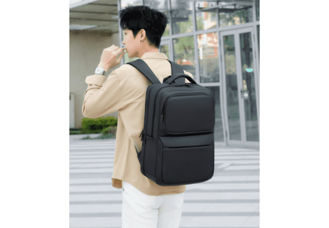 DNS-2310 Mens Fashion Leather Backpack Model Display