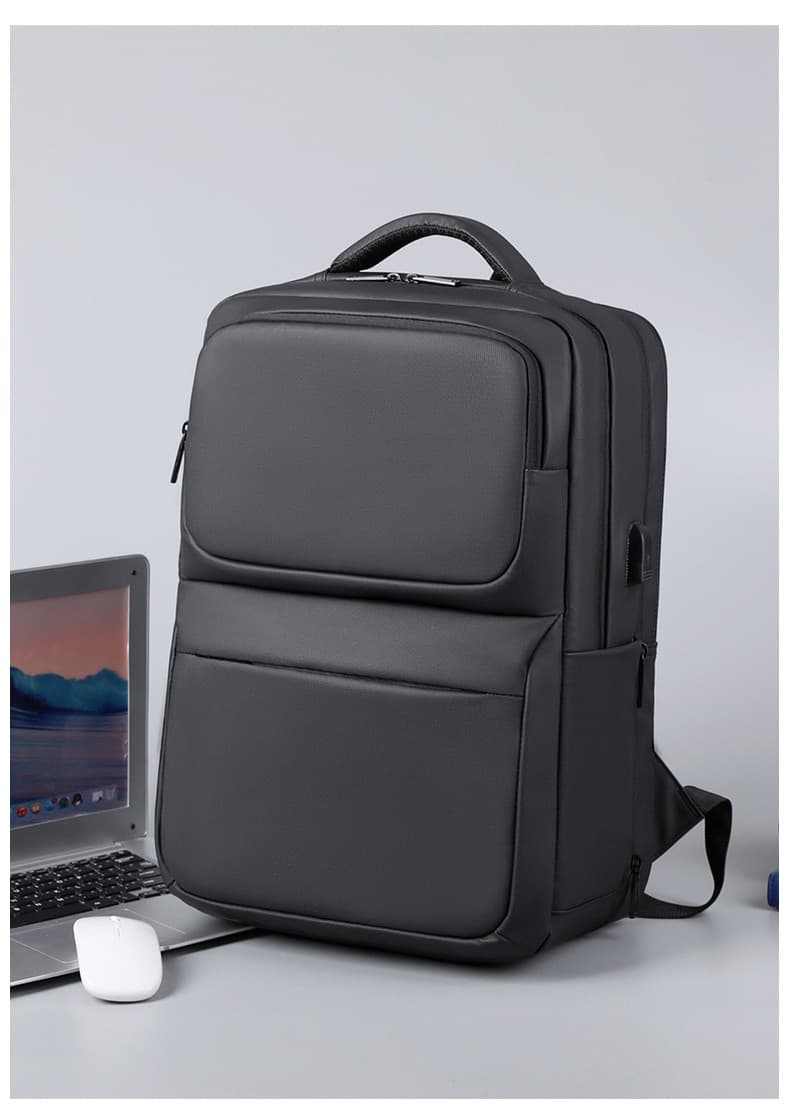 DNS-2310 Mens Fashion Leather Backpack Model Shows