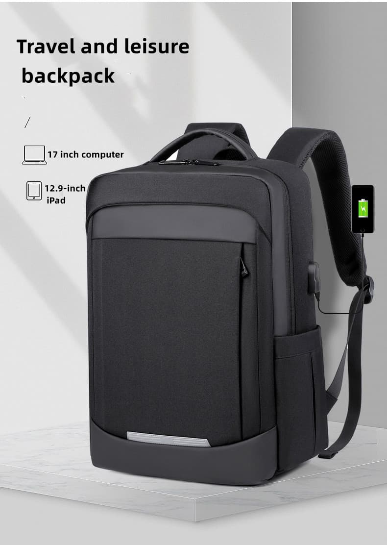 TY-6301 Black Business Travel Laptop Backpack