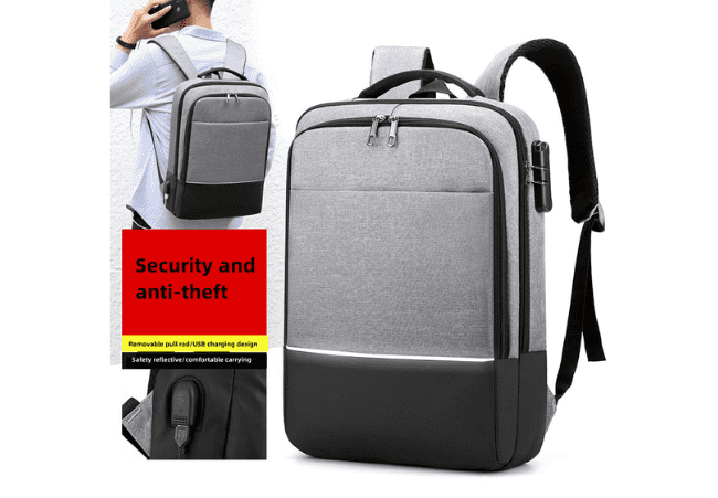 XYZ-6354 Grey Travel Anti Theft Backpack