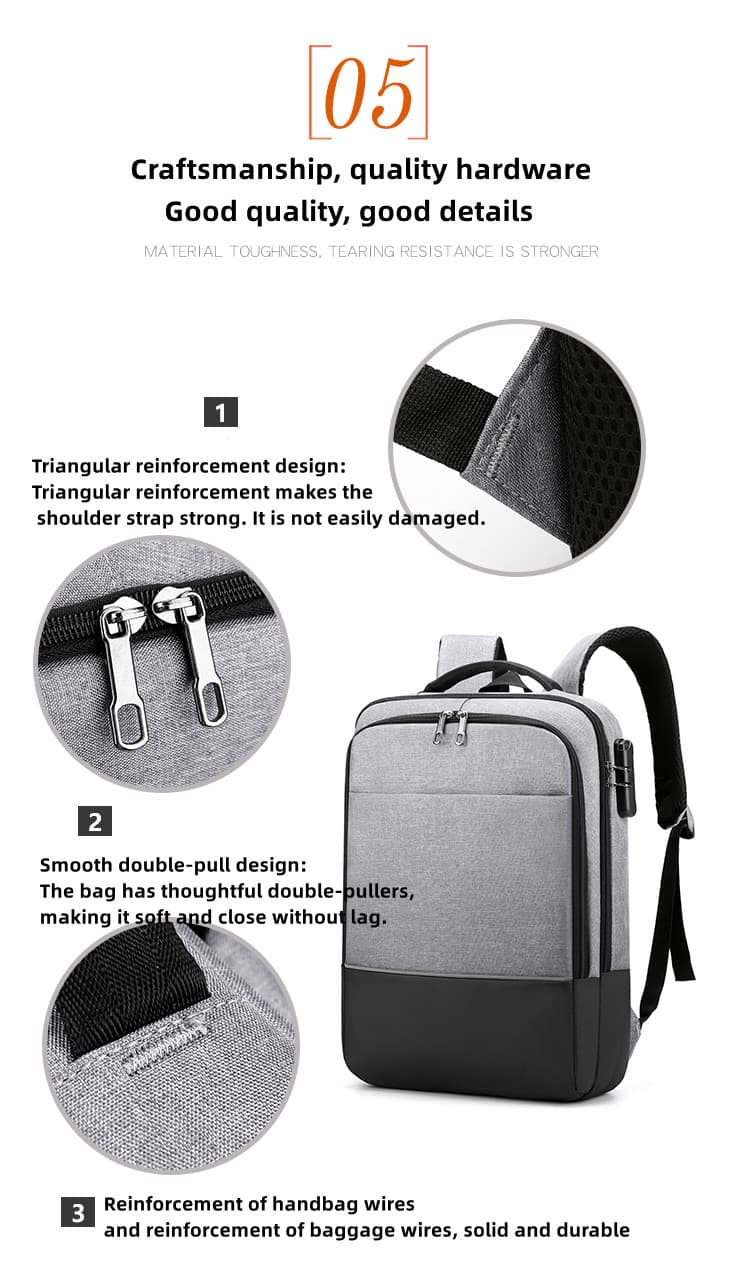 XYZ-6354 Travel Anti Theft Backpack Details Display