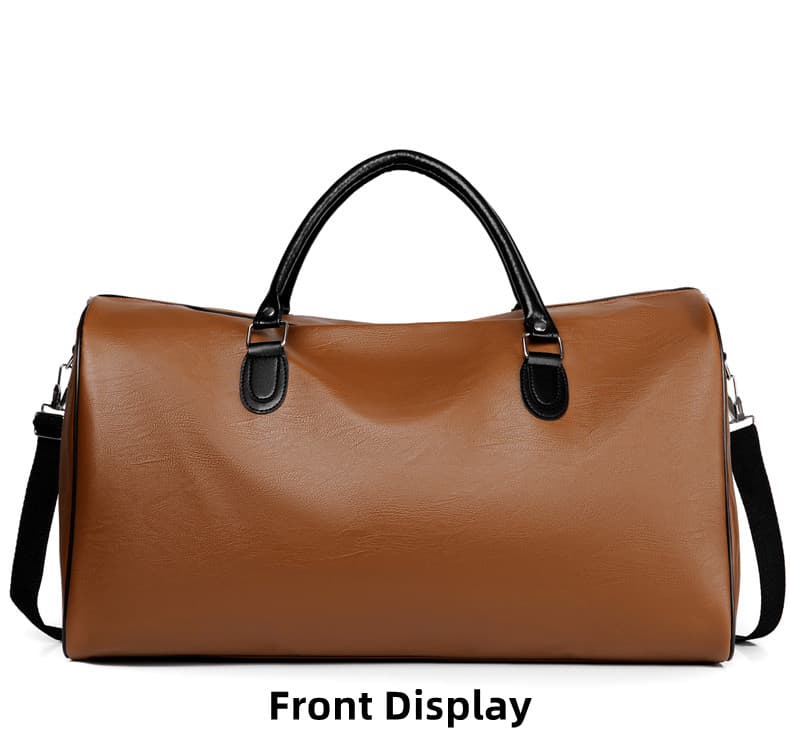 ZMN-1997 Mens Leather Duffle Bag Front Display