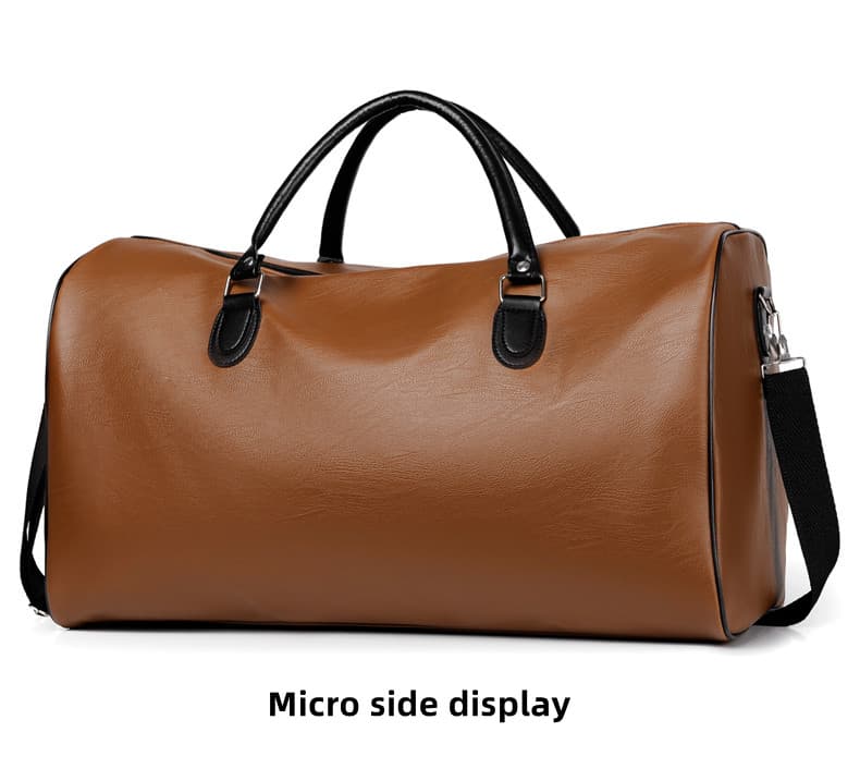 ZMN-1997 Mens Leather Duffle Bag Micro Side Display