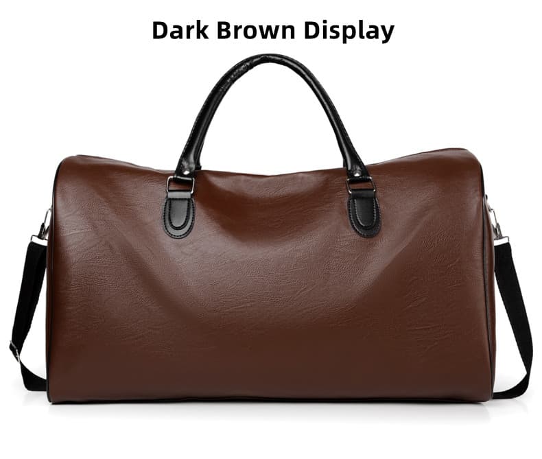 ZMN-1997Dark Brown Mens Leather Duffle Bag Color Display