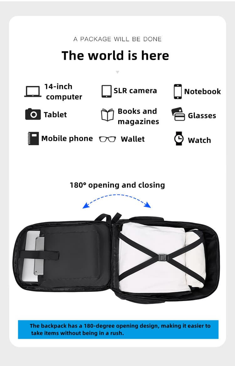 180° Opening and Closing Design