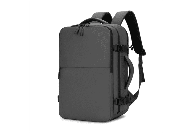 Grey Laptop Backpack With Shoe Compartment