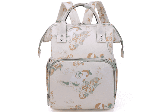 Beige Large Capacity Diaper Bag