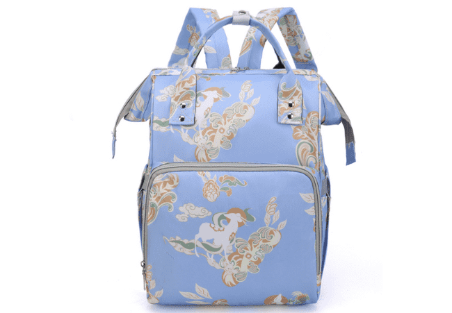 Blue Large Capacity Diaper Bag