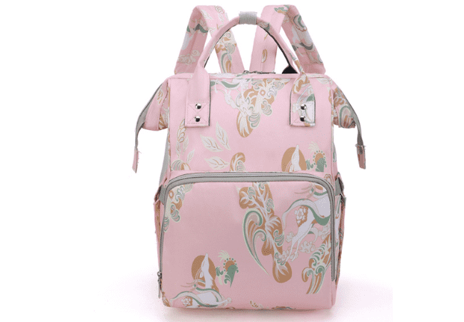 Pink Large Capacity Diaper Bag