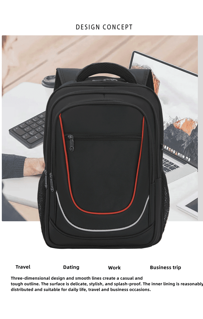 XBD-1858-2 Laptop Backpack Design concept