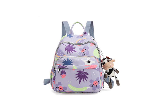 Purple Multifunctional Cartoon Diaper Bag